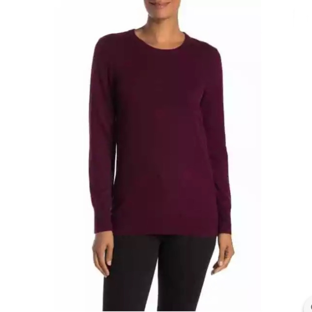 EQUIPMENT Cashmere Wool Blend Crewneck Sweater NEW Size XS Burgundy Maroon